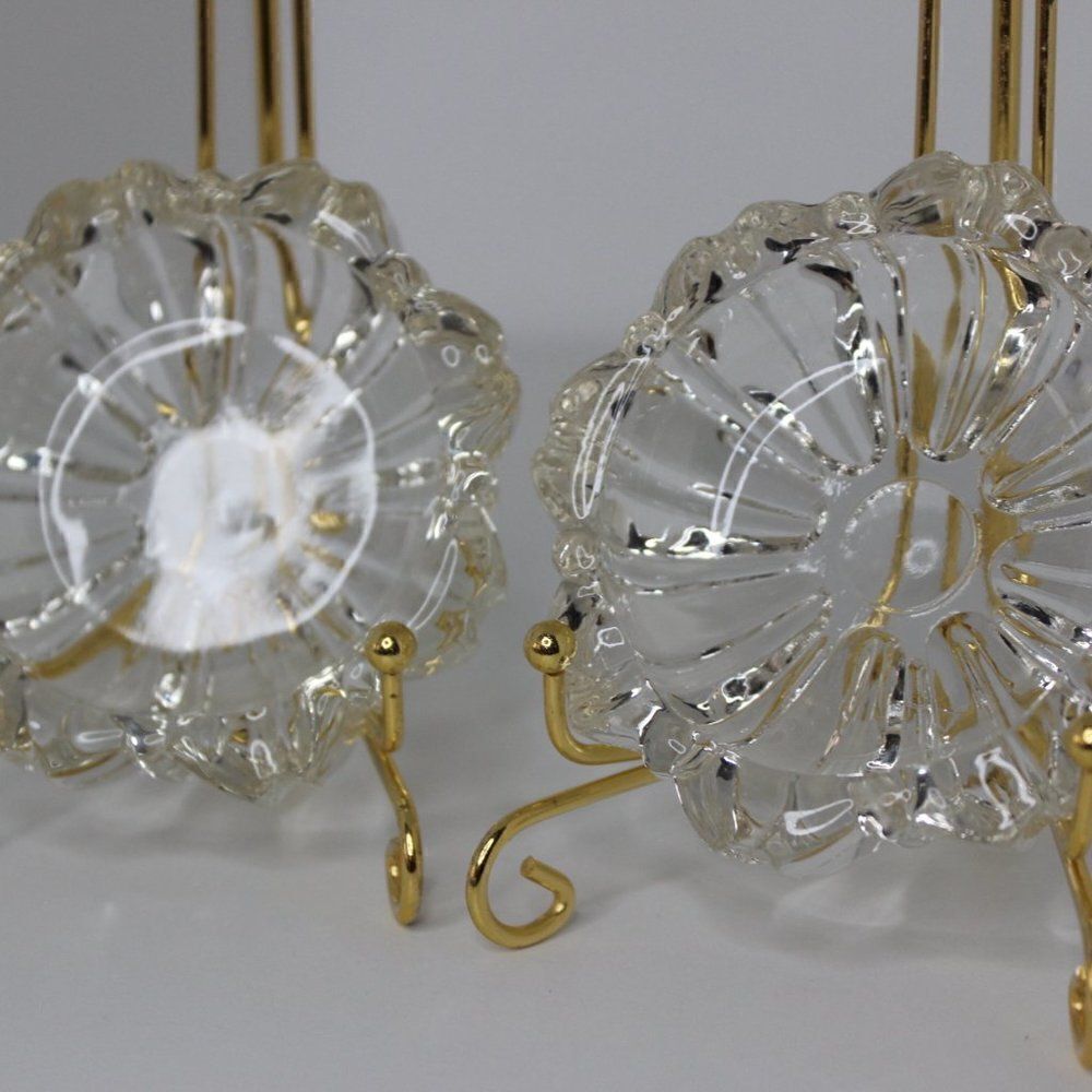 Vintage Glass Ashtray Round Shape/Trinket Holder/Trinkets Bundle of 2 - Picture 6 of 8